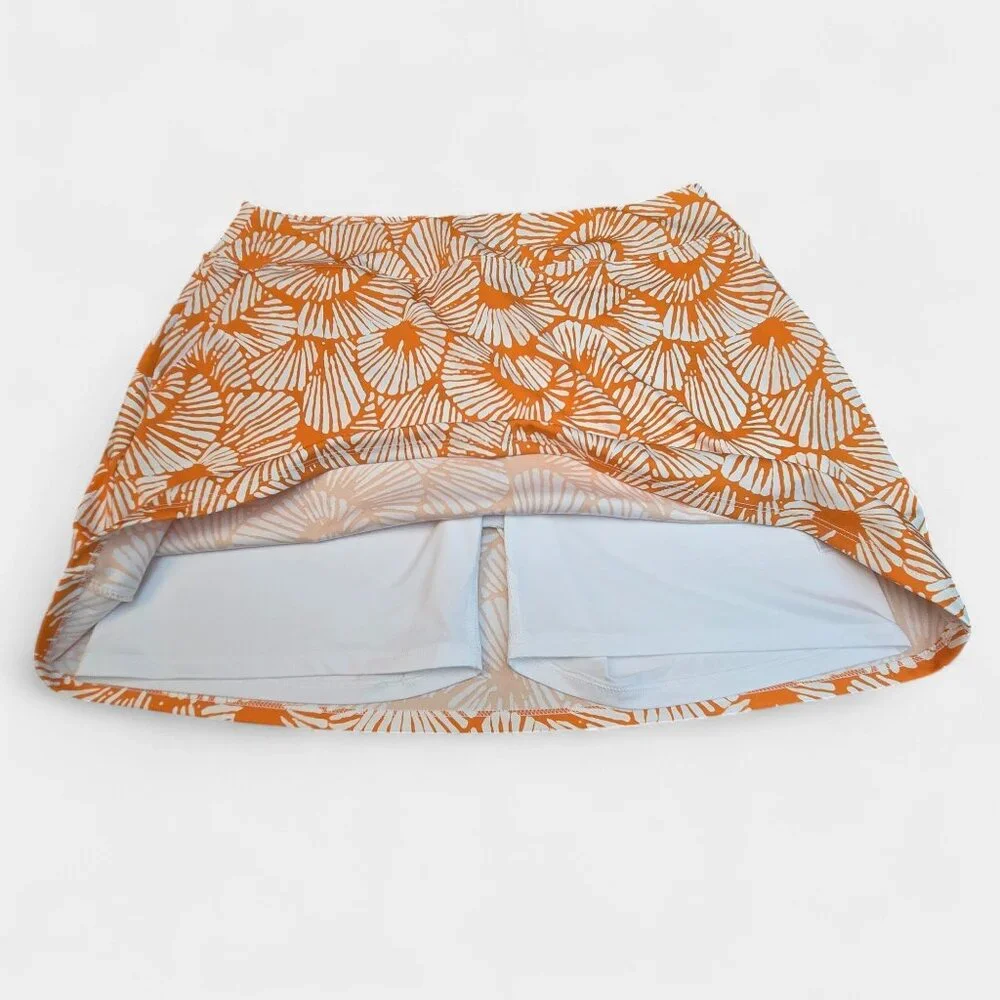 Tommy Bahama Golf Skort Orange White L Pickleball Athleisure Sporty Resort NWT - Picture 6 of 11